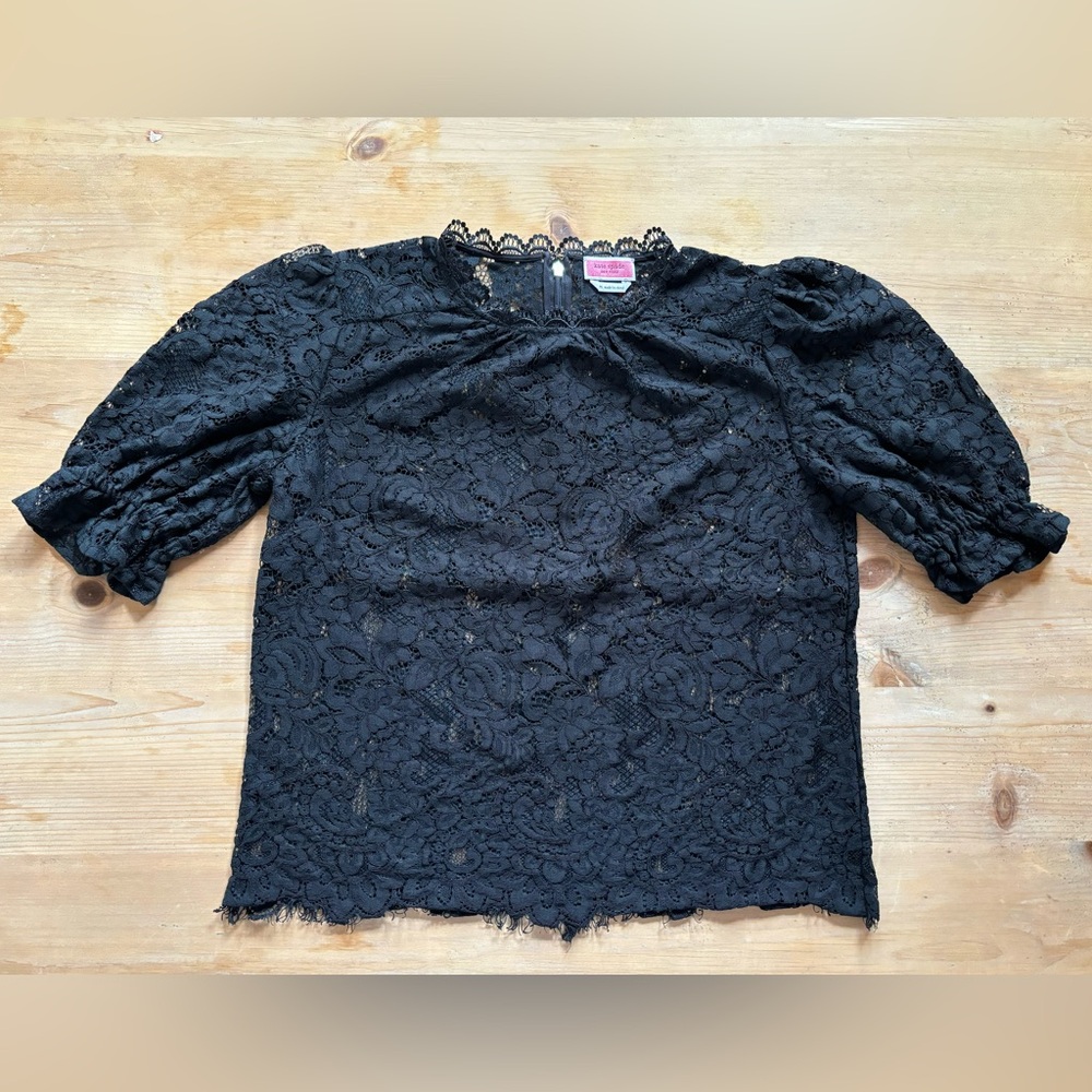 Kate Spade - black lace top size M